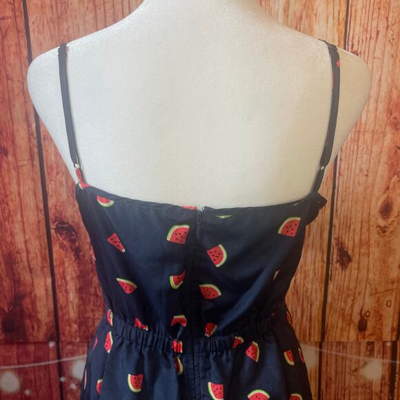 J.Crew watermelon dress navy size 14 polyester adjustable straps - Picture 5 of 7